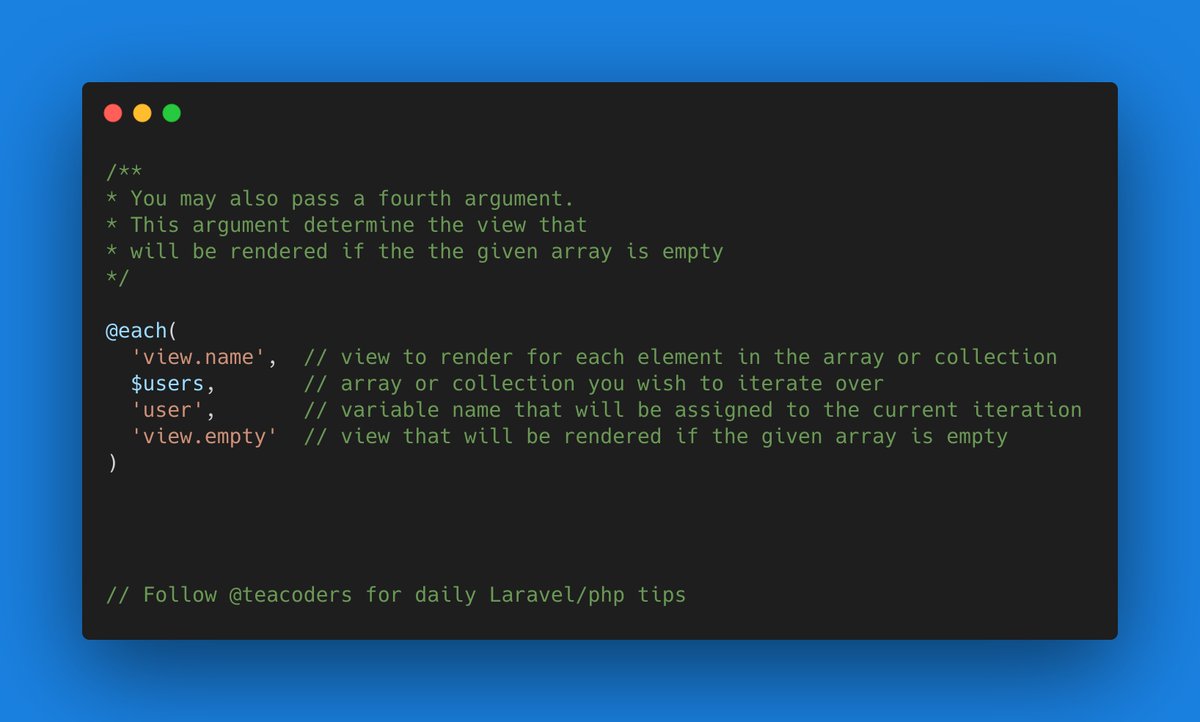Combine loops and includes with Blade @each